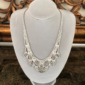 Silver Crystal Formal Necklace